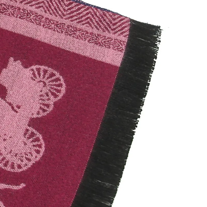 soft Warm Winter scarf business Casual brand designer cashmere Scarf Men horse carriage Shawl scarves foulard bufanda