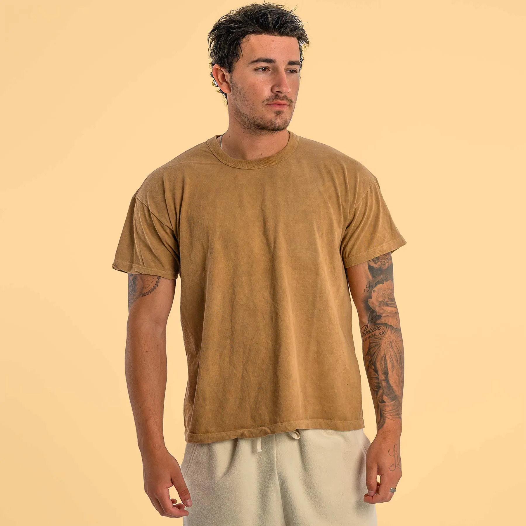 SONOMA 100% Organic Cotton Crewneck T-Shirt (Grown & Made in USA) (Elastic-free, Latex-free) (Unisex)