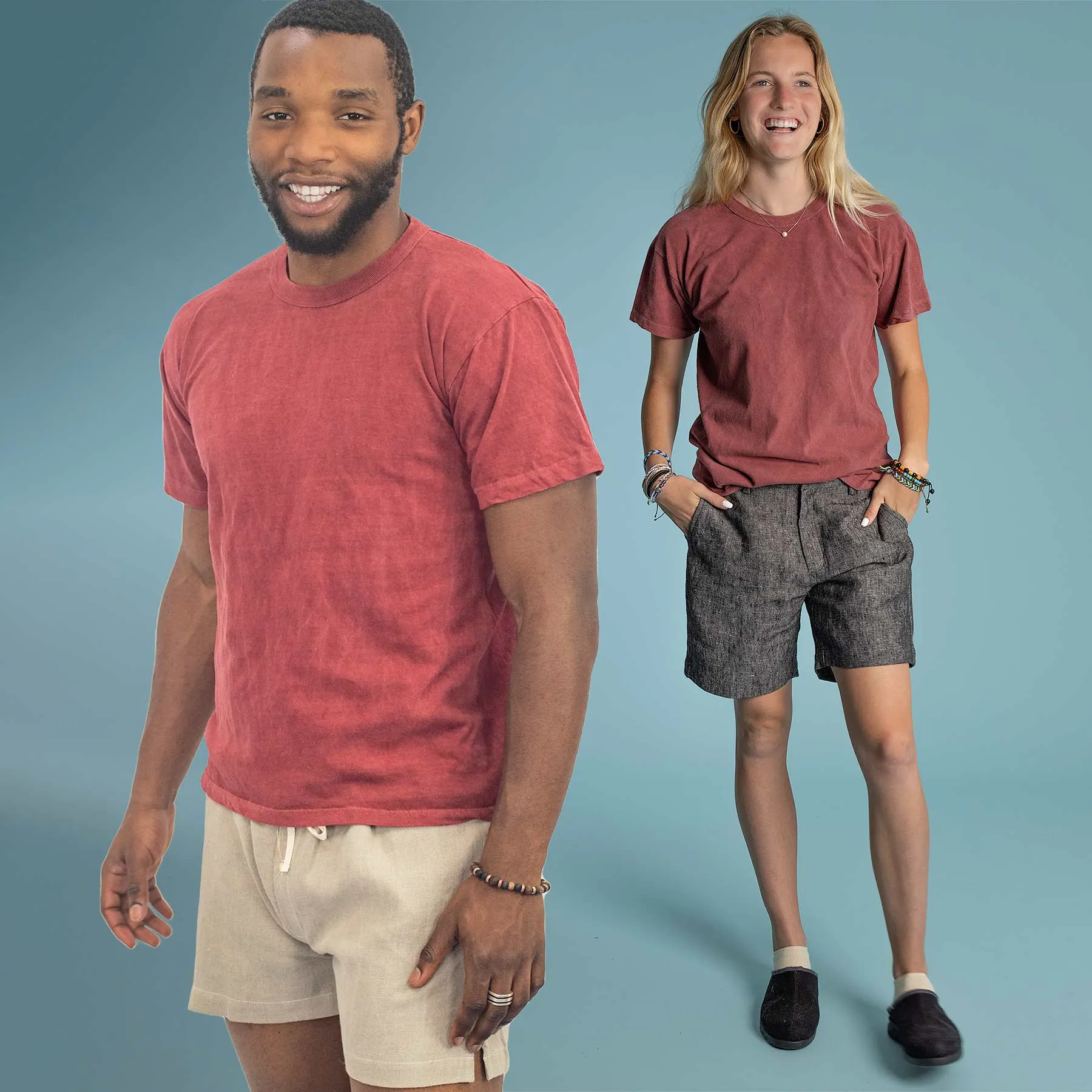 SONOMA 100% Organic Cotton Crewneck T-Shirt (Grown & Made in USA) (Elastic-free, Latex-free) (Unisex)
