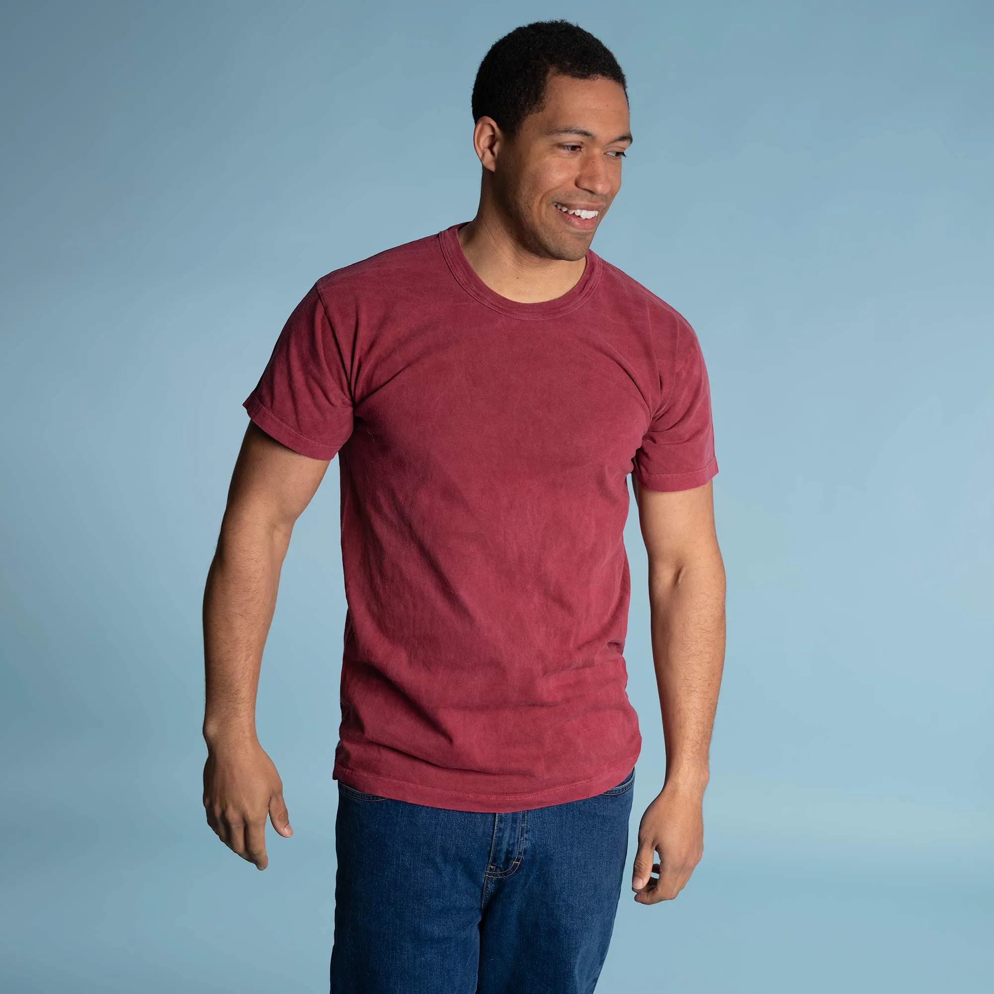 SONOMA 100% Organic Cotton Crewneck T-Shirt (Grown & Made in USA) (Elastic-free, Latex-free) (Unisex)