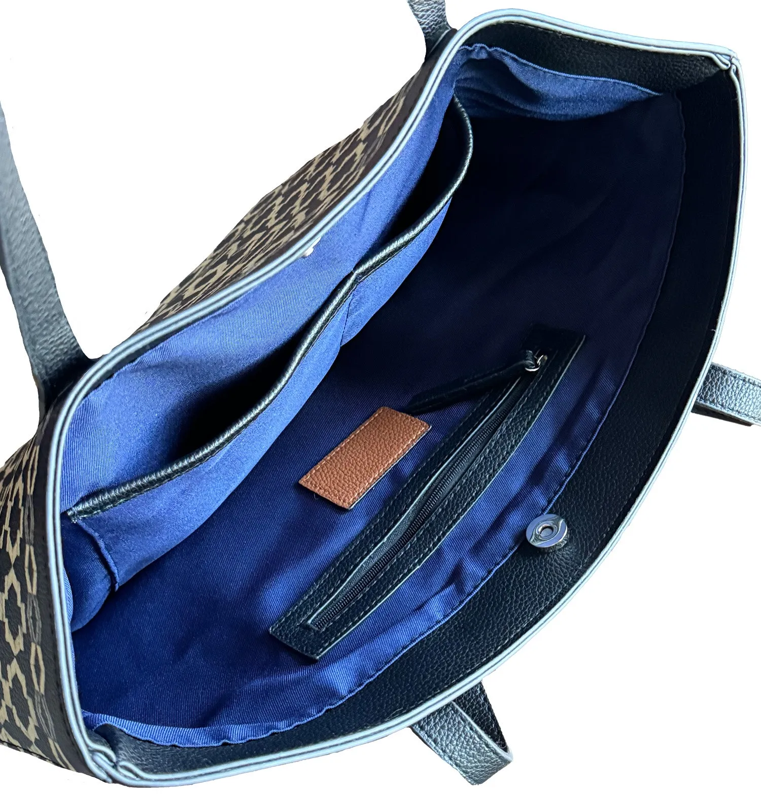 Spring Pine Diamond Vegan Leather Tote Bag