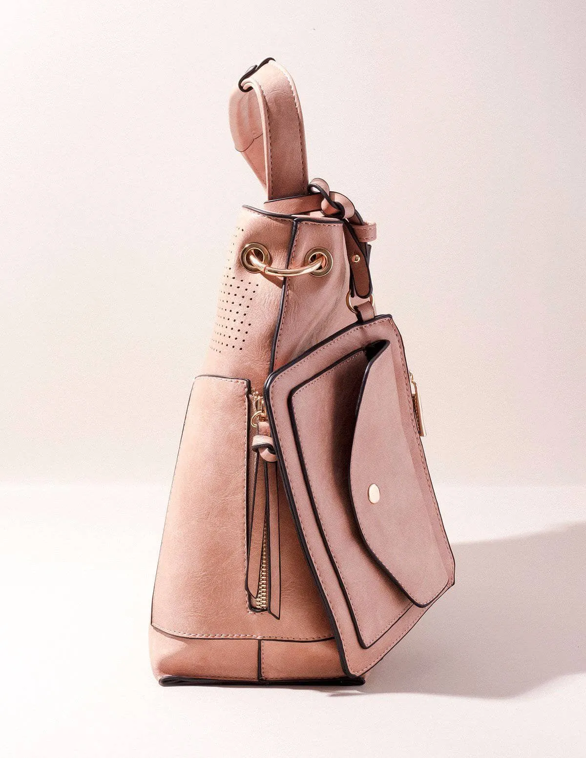 Vegan Leather 3-in-1 Metro Tote - Blush