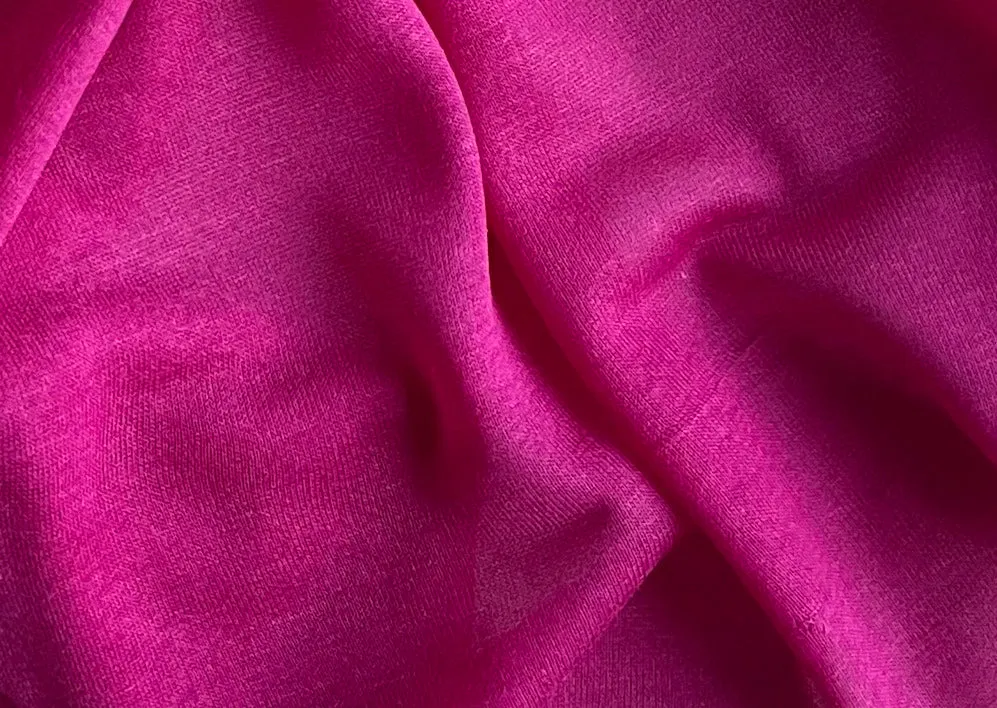 Vivid Tropical Fuschia Rayon & Silk Tissue Knit (Made in Italy)