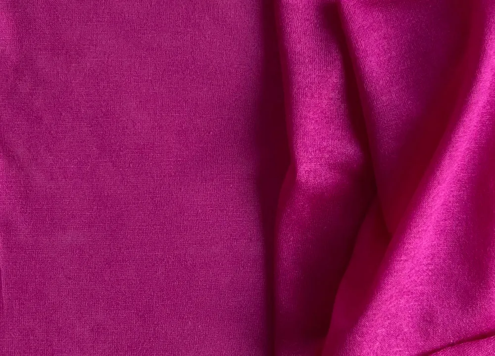 Vivid Tropical Fuschia Rayon & Silk Tissue Knit (Made in Italy)